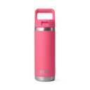 Rambler 18 oz. Water Bottle with Color-Matched Straw Cap Image in Tropical Pink