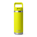Rambler 18 oz. Water Bottle with Color-Matched Straw Cap Image in Firefly Yellow