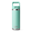 Rambler 18 oz. Water Bottle with Color-Matched Straw Cap Image in Seafoam