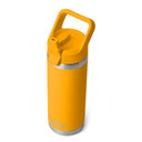 Rambler 18 oz. Water Bottle with Color-Matched Straw Cap Top Open Image.