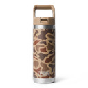 Rambler 18 oz. Water Bottle with Color-Matched Straw Cap Image in Wetlands Camo