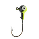 Head Hunter Painted Ball Head Jig Head Image in Chartreuse Black
