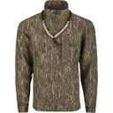 Drake Waterfowl EST 1/4 Zip Pullover Hunting Shirt Image in Mossy Oak Bottomland