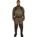 Drake Insulated Guardian Elite Vanguard Breathable Waders Model Image in Mossy Oak Bottomland