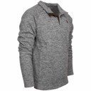 tilted Rogers Classic 4 Button Henley Fleece Sweater Image.