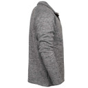 Rogers Classic 4 Button Henley Fleece Sweater Image - Charcoal