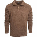 Rogers Classic 4 Button Henley Fleece Sweater Image in Tan.