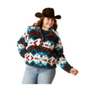 Women's Berber Snap-Front Sweatshirt in Plainsview Print