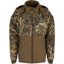 Drake Youth LST Guardian Flex Double Down Eqwader Hooded Full Zip Image in Realtree Max 7
