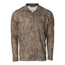 Thacha L-1 1/4-Zip Pullover Front Image in Mossy Oak Bottomland