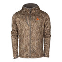 L-2 Hooded Fleece Mid-Layer Jacket Front Image in Mossy Oak Bottomland