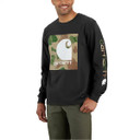 Relaxed Fit Heavyweight Long Sleeve Camo Graphic Shirt