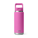 Yeti Rambler 26 oz. Water Bottle with Color-Matched Straw Cap Image in Wildflower Fuchsia