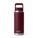 Yeti Rambler 26 oz. Water Bottle with Color-Matched Straw Cap Image in Wild Vine Red