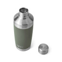 Yeti Rambler 20 oz. Cocktail Shaker Back Open Lid Image in Camp Green