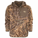 Image of the Drake Waterfowl MST Endurance 1/4 Zip Jacket with Hood in Mossy Oak Original Shadow Grass