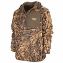 Quartered Image of the Drake Waterfowl MST Endurance 1/4 Zip Jacket with Hood in Mossy Oak Original Shadow Grass