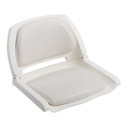 Wise Boat Seats Padded Plastic Fold-Down Boat Seat Image in Wise White