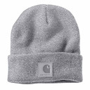 Carhartt Leatherette Watch Cap Beanie Image in Heather Gray