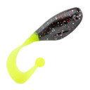 Strike King Mr. Crappie Crappie Cutter Soft Bait Image in Tuxedo Black Chartreuse Glow