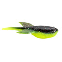 Strike King Mr. Crappie 1.5" Sugar Glider Soft Fishing Bait Image inTuxedo Black Chartreuse