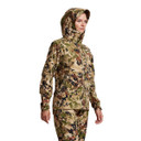 Sitka Women's Dew Point Jacket Side with Hood Image in  Subalpine