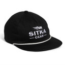 Sitka Cornerstone Unstructured Snapback Hat Image in Sitka Black