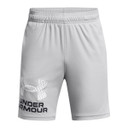 Under Armour Boys' Tech Logo Shorts Image in Mod Gray-White