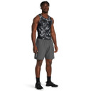 Under Armour Woven Wordmark Shorts Model Image in Castlerock White