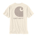 Carhartt Relaxed Fit Heavyweight Short-Sleeve Pocket C Graphic T-Shirt Back Image in Malt