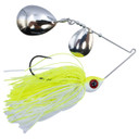 Head Hunter Lures Nasty 50/50 Double Colorado Spinnerbait in Chartreuse White