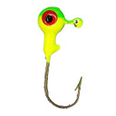 Painted Ball Head Jigheads with Bronze Hook, 10 Pack - Chartreuse Fluorescent Green