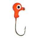 Painted Ball Head Jigheads with Bronze Hook, 10 Pack - Chartreuse Fluorescent Orange