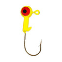 Head Hunter Ball Head Bronze Hook Jig - 100 Pack Image in Yellow