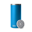 Yeti Rambler Wine Chiller  with Wine Silicone Image in Big Wave Blue