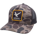 Rogers 5 Panel Mesh Back Hat with Rope Image in Marsh Duck Camo