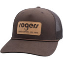 image of Rogers 5 Panel Mesh Back Hat with Rope in Brown.