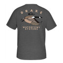 Drake Waterfowl Retro Canada Goose Short-Sleeve Tee Back Image in Graphite Heather