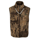 Drake Waterfowl MST Camo Camp Fleece Vest Image in Realtree Timber
