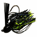 Image of the Chompers Skirted Flipping Brush Jig in Black Blue-Chartreuse