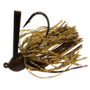 Image of the Chompers Skirted Flipping Brush Jig in Green Pumpkin Purple Flash