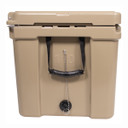 Rogers Sporting Goods Workin' Man 2.0 110-Quart Hard-Sided Cooler Side Handle and Plug Image