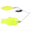image of Rogers Sporting Goods GO-2 Spinnerbait with Painted Blades and Double Willow in Chartreuse.