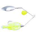image of Rogers Colorado Willow GO-2 Spinnerbait, Painted Blades in White Chartreuse.