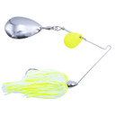 image of Rogers Colorado Indy GO-2 Spinnerbait, Painted Blades in Silver Painted White Chartreuse.