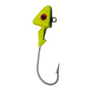 Head Hunter Shad Head Jighead - Chartreuse Black