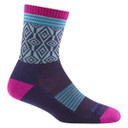 Darn Tough Women's Sobo Micro Crew Lightweight Hiking Socks Image in Blackberry