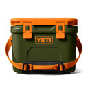Yeti Roadie 15 Hard-Sided Cooler Image in Olive/King Crab Orange