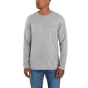 Carthartt Force Relaxed Fit Long Sleeve T-Pocket Shirt Image in Heather Gray