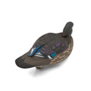 Tilted back hen image of the HD Wood Ducks Floating Duck Decoys.